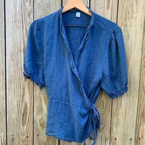 Old Navy peplum wrap around blouse